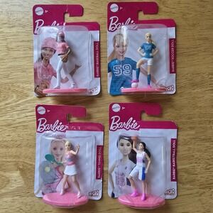 Barbie Micro Collection Sports Figure Lot Tennis Baseball Soccer Basketball